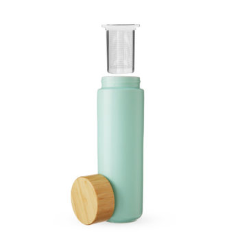 Pinky Up - Tatyana™ Ceramic Travel Mug w/ Infuser - Turquoise