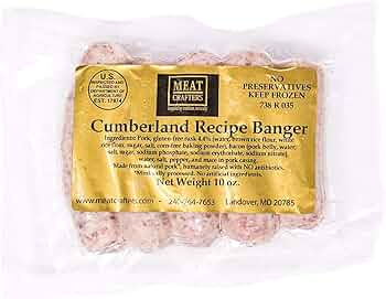 Meatcrafters Cumberland Sausage Bangers. 1lb Ship Weight