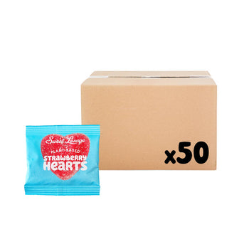 Sweet Lounge - Vegan Fizzy Strawberry Hearts (Plastic-free) 25g