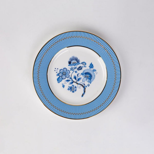 Bone China Blue Danube Dessert Plate, Set of