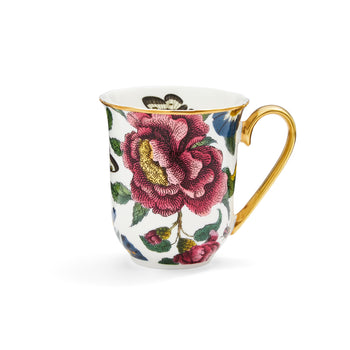 Spode Creatures of Curiosity White Floral 12 Ounce Mug