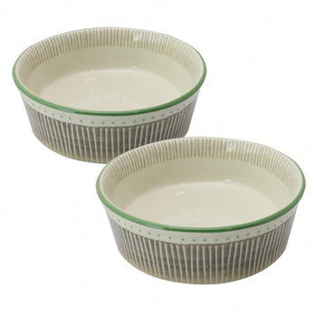 Fido's Diner Organic Creamy Black Cat/dog 6.25in Bowl-Set of 2