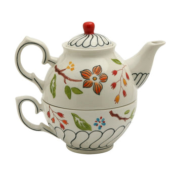 Hand Painted/crafted 3 Piece Tea for One