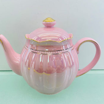 Pink Luster Gold Coffee/Teapot