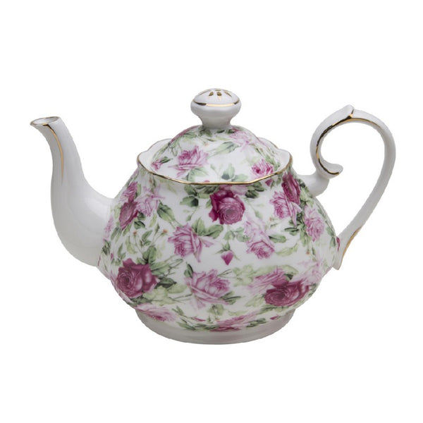 Pink Summer Rose Chintz Teapot
