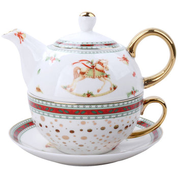 Rocking Horse 4 Piece Tea for One, without Gift Box