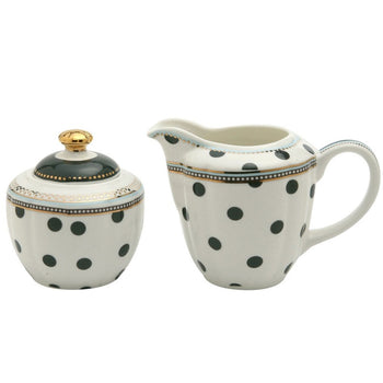 Scallop Navy Sugar Creamer Set