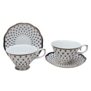 Twinkle Star Blue Cup Saucer, Set of 4