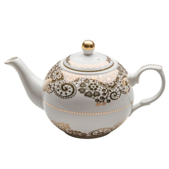 White Lace Berry Teapot