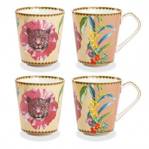 Wild Summer Pink Coffee/tea Mugs, Set of 4