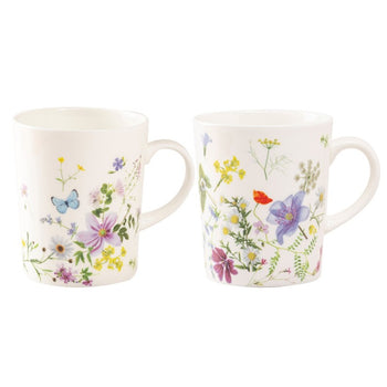 2 asst Summer Meadow Corn Mugs, Set of 4