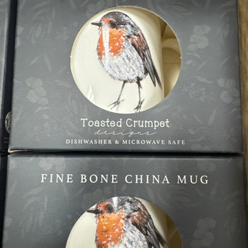 Toasted Crumpet Fine Bone China Mug - Robin Mug in Gift Box