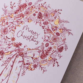 Victoria Eggs - Christmas Wreath Pack of 8 Christmas Cards