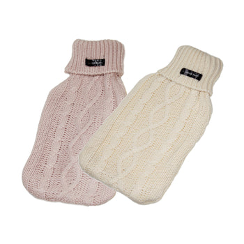 Hot Water Bottle Insert & Cover - Soft Pink