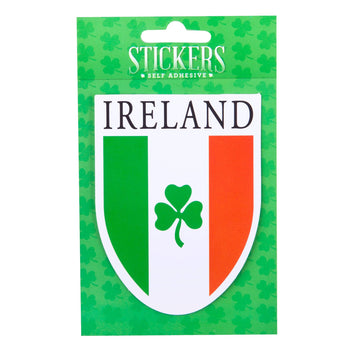 Eurostick - Ireland Tricolour Shamrock Shield Sticker