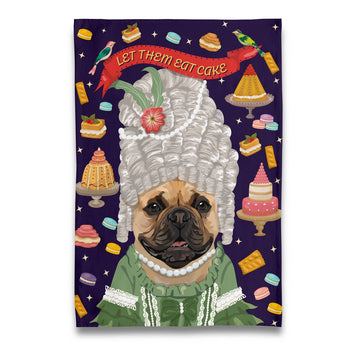 Naked Decor - Frenchie Marie Antoinette Let Them Eat Cake Tea Towel