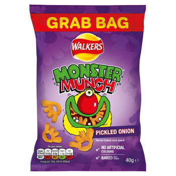 Walkers Monster Munch Grab Bag Pickled Onion. 40g