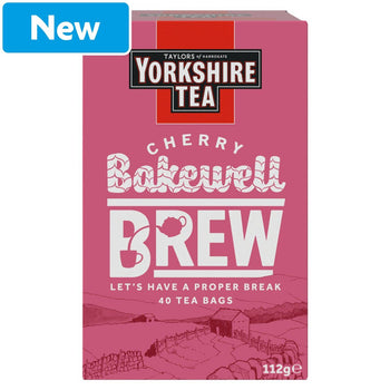 Taylors Of Harrogate - Yorkshire Tea Cherry Bakewell Brew 40 Tea Bags.