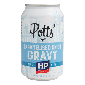 Potts Caramelized Onion Gravy with HP Sauce Can 330ml