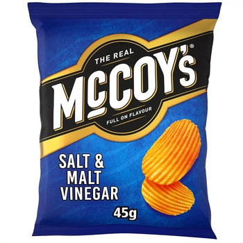 McCoy's Ridge Cut Salt and Malt Vinegar Crisps 45g