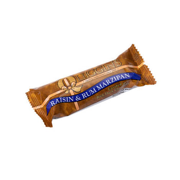 Quiggins Dark Chocolate Rum & Raisin Marzipan Bar For Christmas 50g