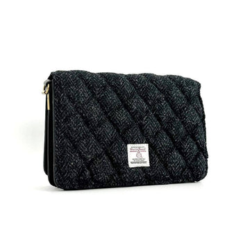 maccessori - Harris Tweed Quilt Shoulder Bag Charcoal