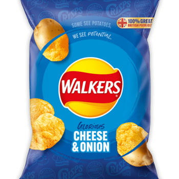 SALE BEST BEFORE 22nd Nov 2025 Walkers Cheese and Onion Crisps 32.5g