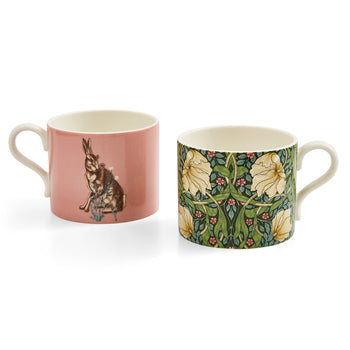 Spode Morris & Co Set of 2 Mugs - Pimpernel & Forest Hare