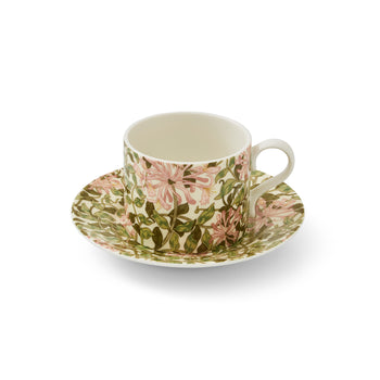 Spode Morris & Co Teacup & Saucer Set - Honeysuckle