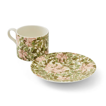 Spode Morris & Co Teacup & Saucer Set - Honeysuckle