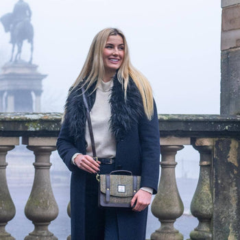 maccessori - Harris Tweed Ladies Mini Messenger Satchel Bag Country Green