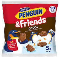 McVities Penguin and Friends Cocoa Biscuits 5 Pack 5x20g