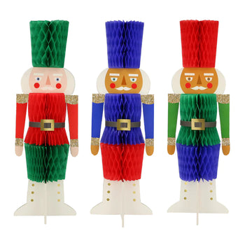 Meri Meri Honeycomb Nutcracker Decorations - 3 Pack