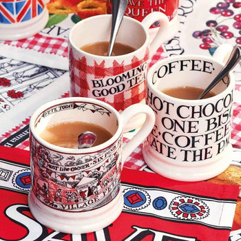 Emma Bridgewater - Black Toast All Over Writing 1/2 Pint Mug