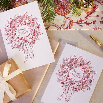 Victoria Eggs - Christmas Wreath Pack of 8 Christmas Cards