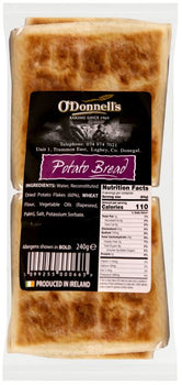 O'Donnell's Potato Bread 4 Pack 240g - 1/2lb Ship Weight
