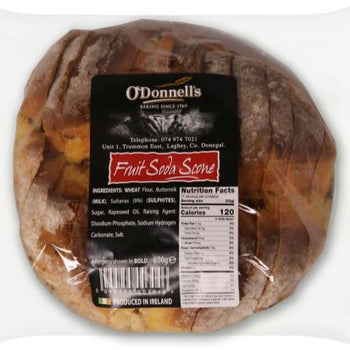 O'Donnell's Irish Fruit Soda Bread 600g - 1lb Ship Weight