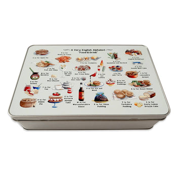 Yeti Cards & Gifts - A Very English Alphabet 'Food & Drink' Storage Tin