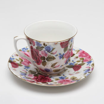 Red Rose Chintz 11 Piece Teaset