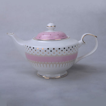 Pink Pin Dots Teapot
