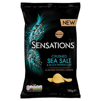 Walkers Sensations Sea Salt & Black Peppercorn Large Bag 150g