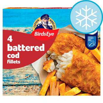 Birds Eye Battered Cod Fillets 4 Pack 400g - 1lb Ship Weight ($5.73 Per Fillet)