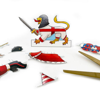 Yeti Cards & Gifts - Dress an English Lion Birthday Card