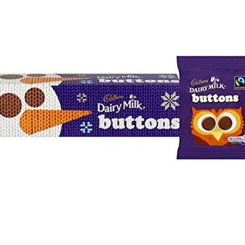 Cadbury Buttons Tube 72g - 5  Bags of Buttons in Each Tube!