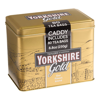 Yorkshire Gold Christmas Tin Caddy For Christmas - 80 Bags