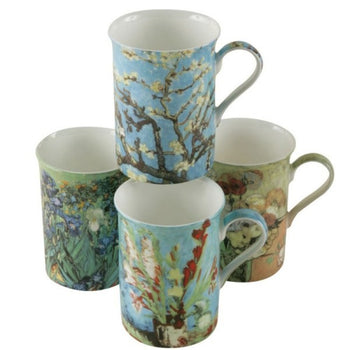4 Assorted Impression Memory Can Mugs, Set of 4