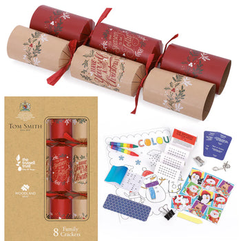 Tom Smith Kraft Christmas Crackers 8 Pack x 12.5"