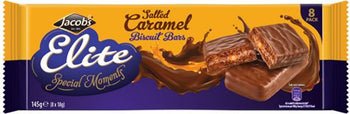 Jacobs Elite Salted Caramel Biscuit Bars. 8 Pack. 145g -
