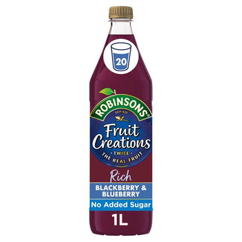 Robinsons Fruit Creations Blackberry and Blueberry Squash No Added Sugar 1 Liter