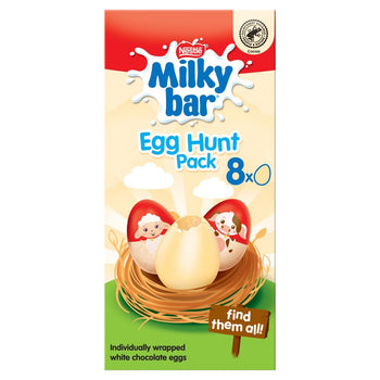 Nestle Milkybar Egg Hunt Pack. 8 Milky Bar Eggs 120g